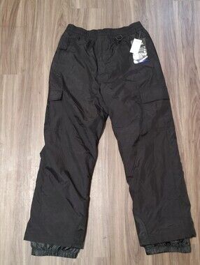 Sport Essentials Men’s Medium Black Cargo Snow Pants Ski Snowboard Pockets